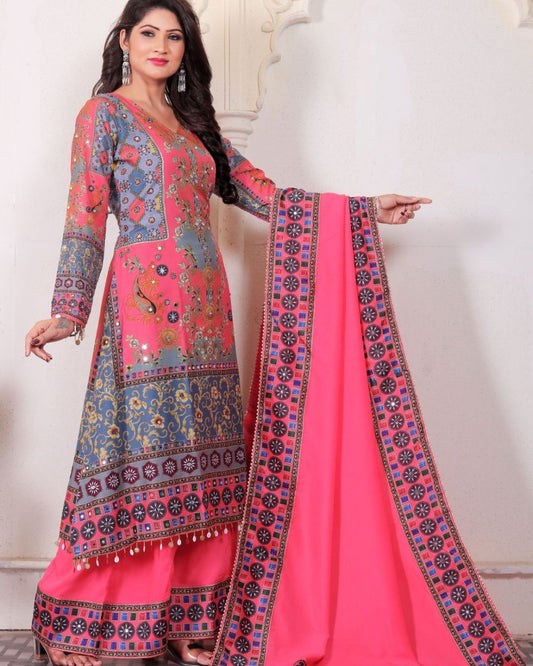 Leehi Heavy Fancy Palazzo Pair With Dupatta Set