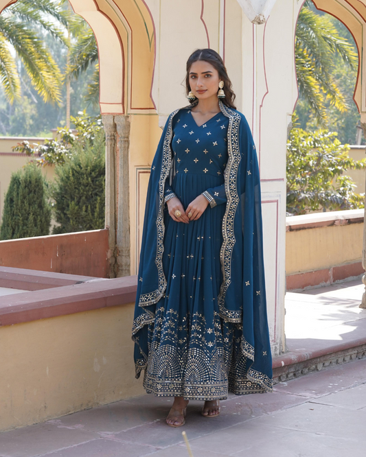 Vaidhehi Premium Designer Anarkali Gown Set