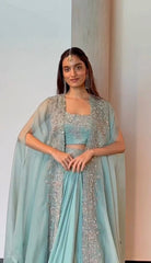 Đěsigner Lehenga -Choli With Shrug