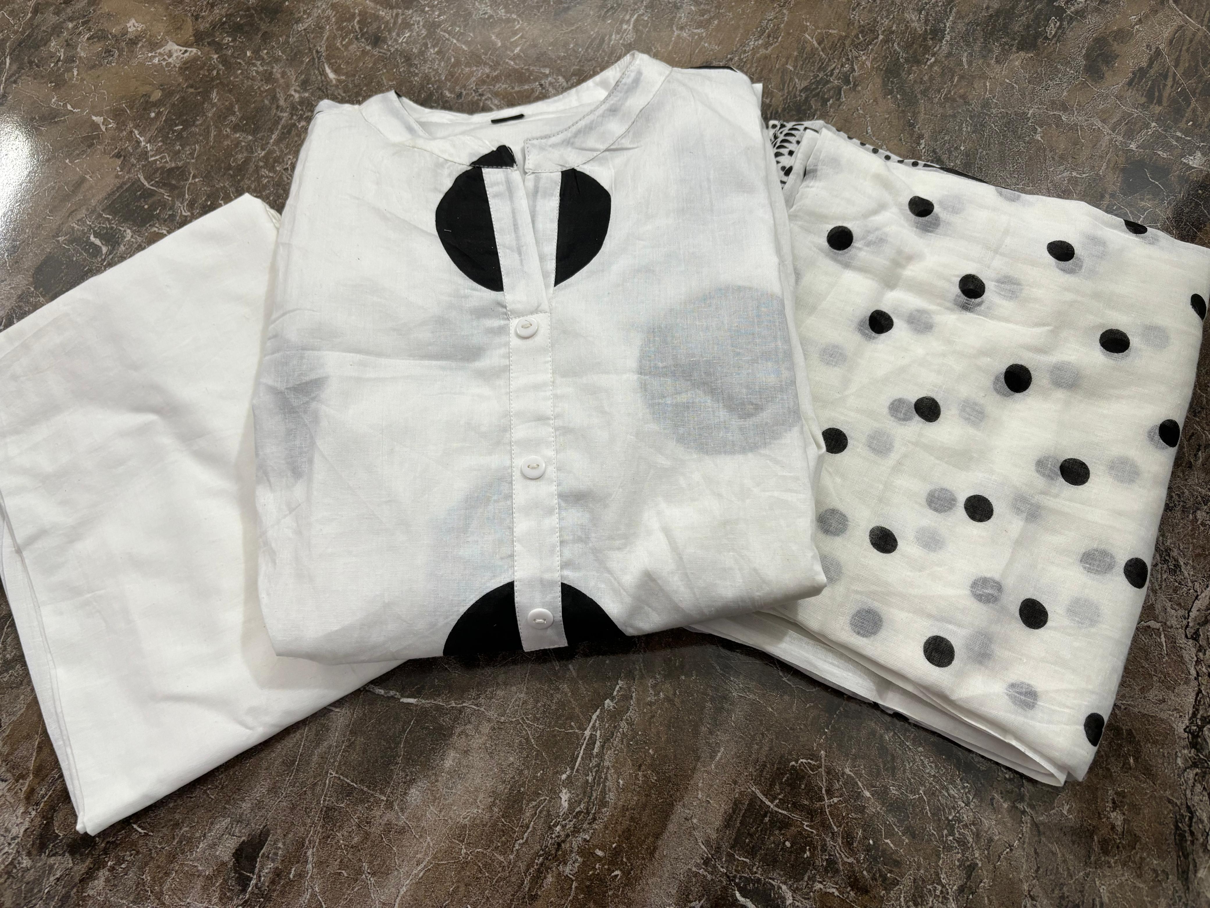 Cotton Printed Kurti Pant Set