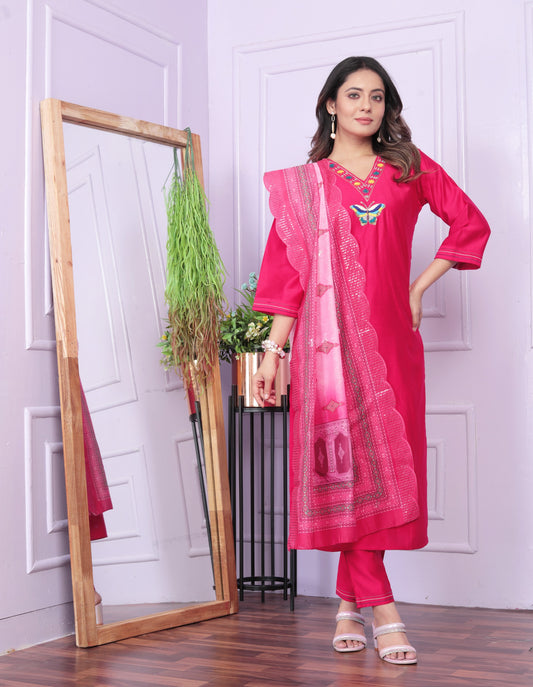 Pink Color Wedding Kurti Sets