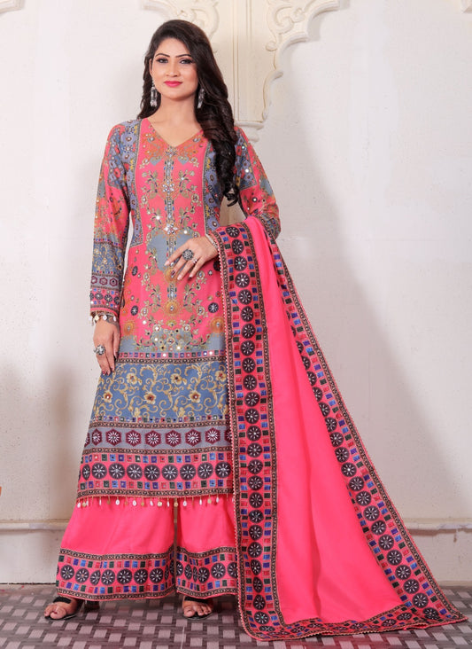 Leehi Heavy Fancy Palazzo Pair With Dupatta Set