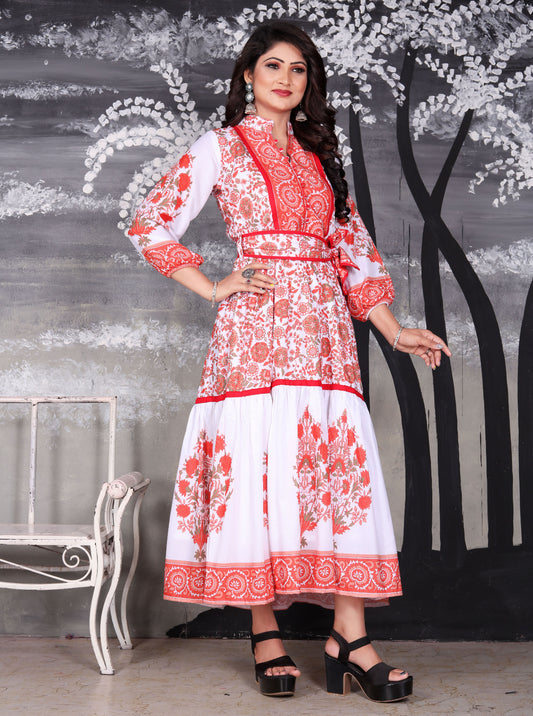 Rahita Heavy Printed Long Western Collection