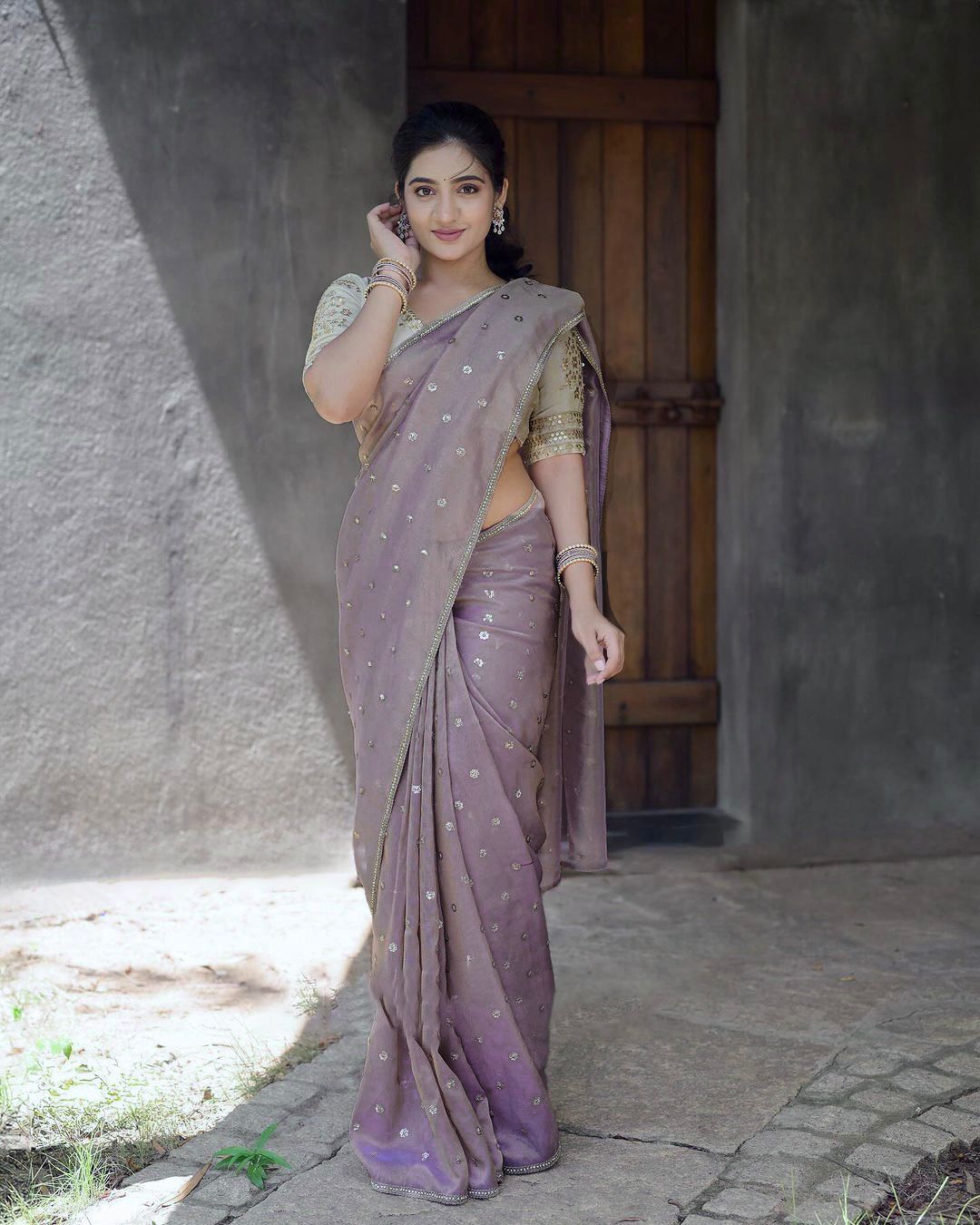 Beautiful Designer Saree on Heavy Twill Net Fabric