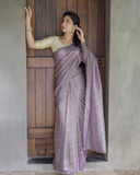 Beautiful Designer Saree on Heavy Twill Net Fabric