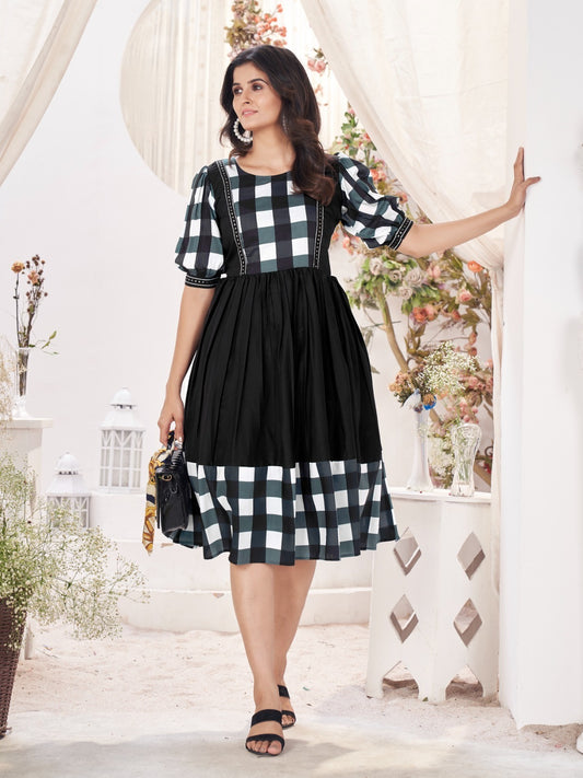 Black Color Western One Piece Kurti